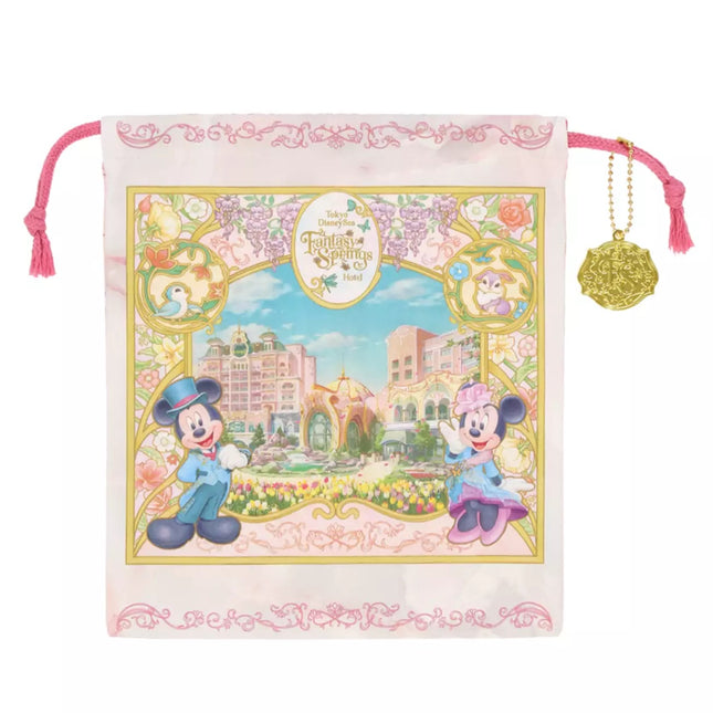 🏰東京迪士尼海洋 Fantasy Springs Hotel Mickey Minnie 束繩袋