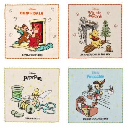 🇯🇵DisneyStore Chip and Dale Pooh Peter Pan Pinocchio Story 手巾