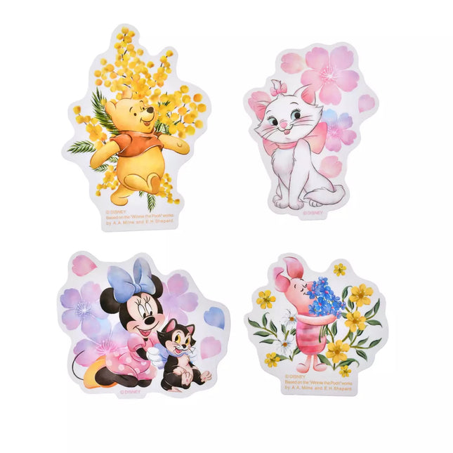 🇯🇵Disneystore Minnie Pooh Piglet Marie Cat 貼紙