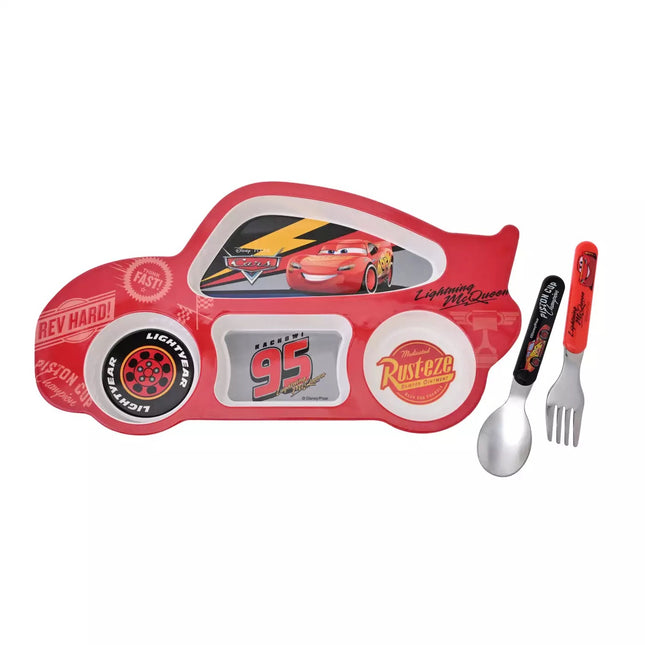 🇯🇵DisneyStore Cars Lightning McQueen 樹脂兒童餐盤套裝