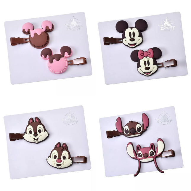 🇯🇵DisneyStore Mickey Minnie Chip and Dale Stitch Angel Hair Zakka 髮夾