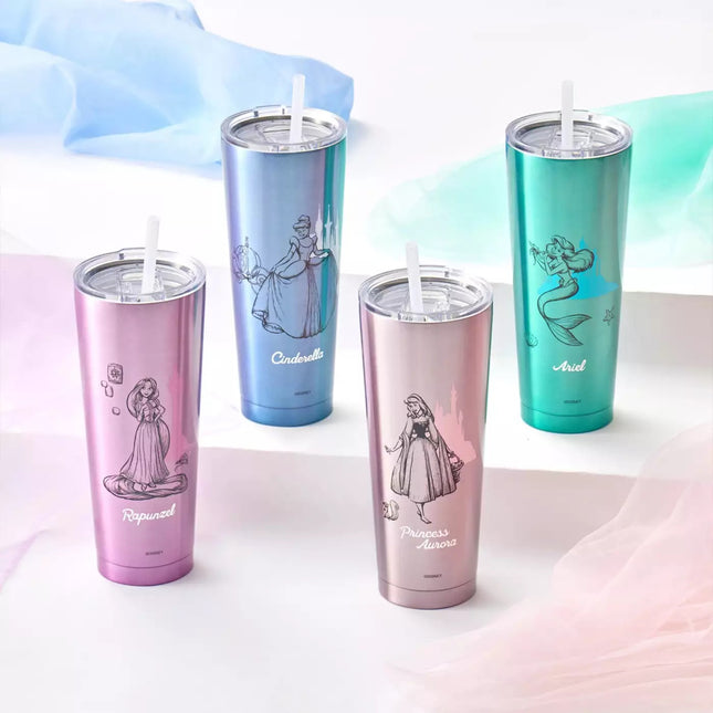 🇯🇵DisneyStore Cinderella Aurora Ariel Rapunzel Drinkware 飲管杯