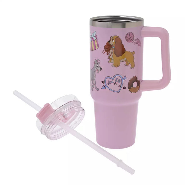 🇯🇵DisneyStore Lady and the Tramp Drinkware 不鏽鋼飲管杯