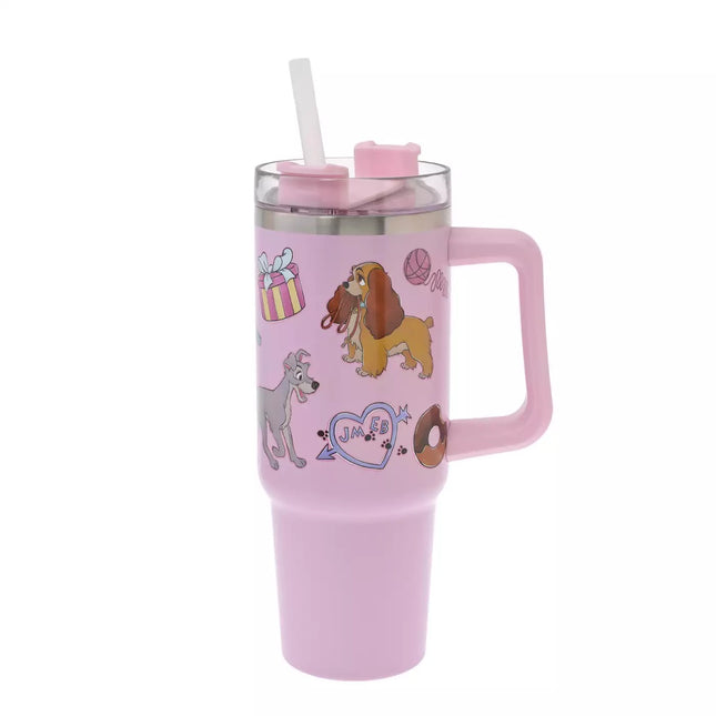 🇯🇵DisneyStore Lady and the Tramp Drinkware 不鏽鋼飲管杯