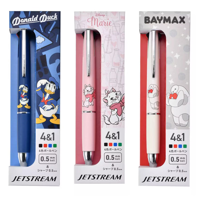 🇯🇵DisneyStore Donald Marie Cat Baymax 4色原子筆+鉛芯筆