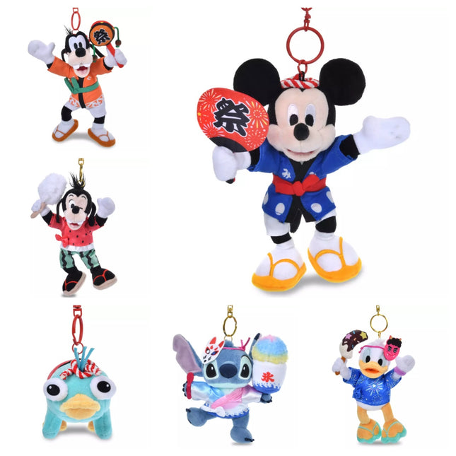🇯🇵DisneyStore Mickey Donald Goofy Max Stitch Perry MATSURI STYLE 鎖匙扣