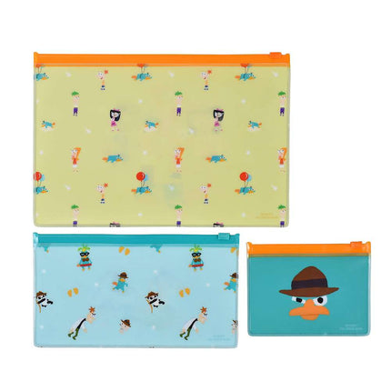🇯🇵DisneyStore Perry PHINEAS ＆ FERB Pouch 套裝