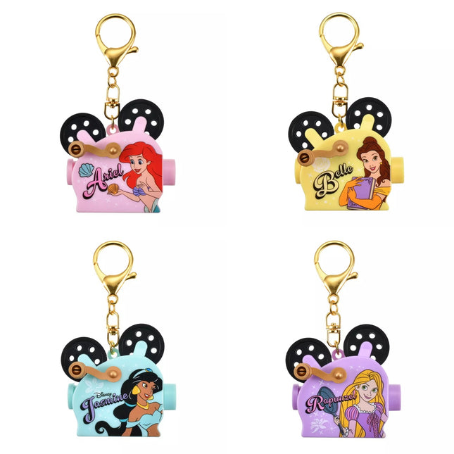 🇯🇵DisneyStore Ariel Belle Jasmine Rapunzel 投影 Fes 鎖匙扣