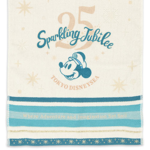 🏰東京迪士尼海洋 25th Sparkling Jubilee Mickey 洗臉毛巾