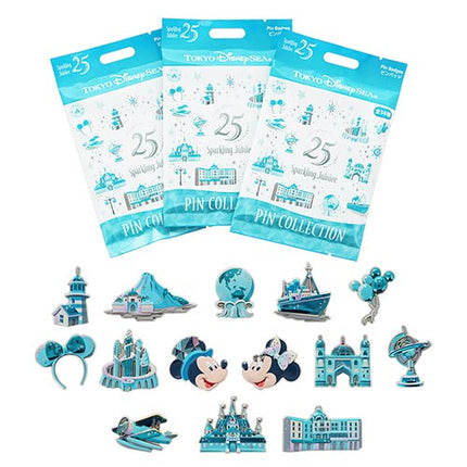 🏰東京迪士尼海洋 25th Sparkling Jubilee Mickey and Friends Pin盲盒