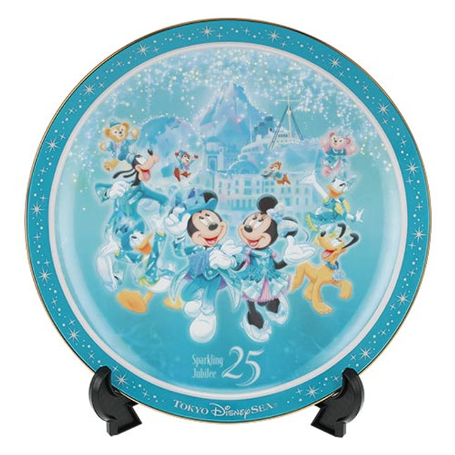 🏰東京迪士尼海洋 25th Sparkling Jubilee Mickey and Friends 陶瓷碟擺設