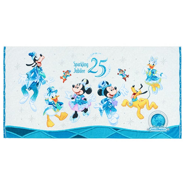 🏰東京迪士尼海洋 25th Sparkling Jubilee Mickey and Friends 浴巾