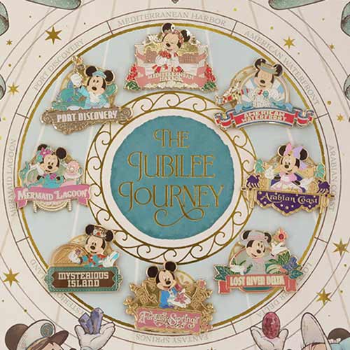 🏰東京迪士尼海洋 25th The Jubilee Journey Mickey Minnie Pin套裝