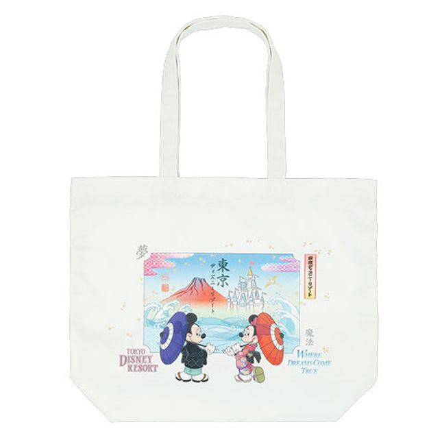 🏰東京迪士尼 Mickey Minnie 和服 帆布袋