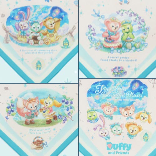 🏰東京迪士尼海洋 Find Your Beautiful Blues! Duffy and Friends 絲巾