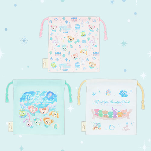 🏰東京迪士尼海洋 Find Your Beautiful Blues! Duffy and Friends 束繩袋套裝