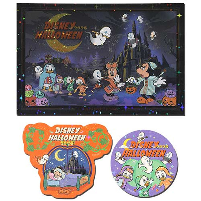 🏰東京迪士尼 Mickey and Friends Halloween PostCatd+貼紙