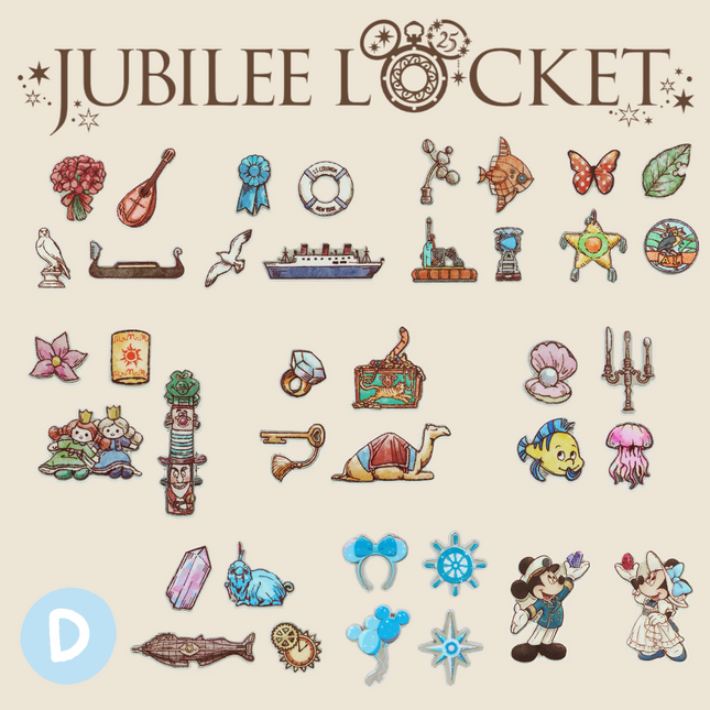 🏰東京迪士尼海洋 25th Sparkling Jubilee JUBILEE LOCKET - Sparkling Pieces